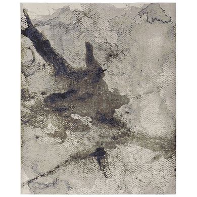 HomeRoots Rectangle Abstract Polypropylene Area Rug