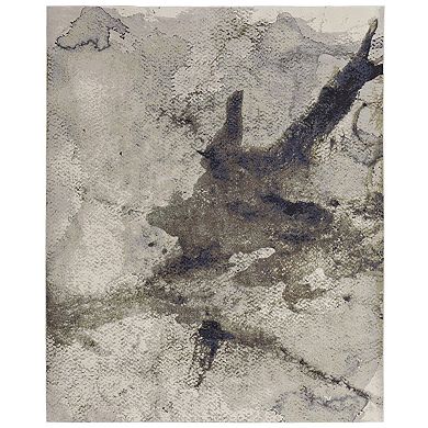 HomeRoots Rectangle Abstract Polypropylene Area Rug