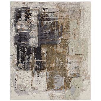 HomeRoots Rectangle Abstract Polypropylene Area Rug