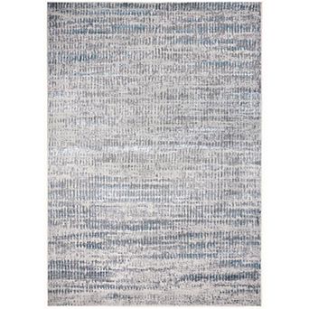 HomeRoots Rectangle Abstract Polyester Area Rug