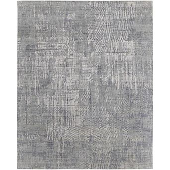 HomeRoots Rectangle Abstract Wool Blend Area Rug