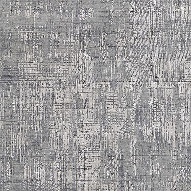 HomeRoots Rectangle Abstract Wool Blend Area Rug