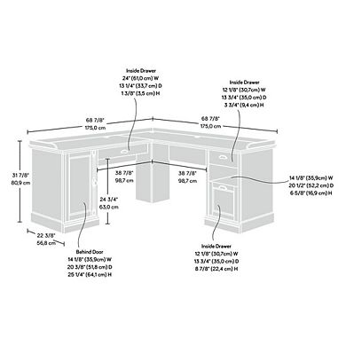 Sauder Barrister Lane L Desk