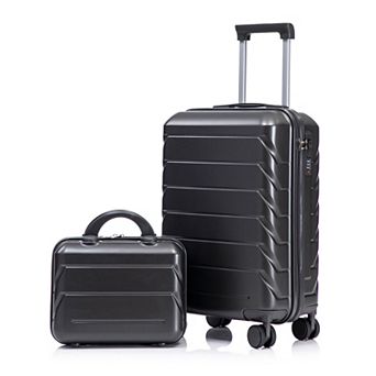 KTMBDW Luggage 2 pc Set Suitcase Spinner Hardshell Lightweight Combination Lock