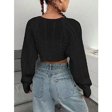 Women's Long Sleeve Knit Open Front Lightweight Casual Cardigan Shrug Sweater