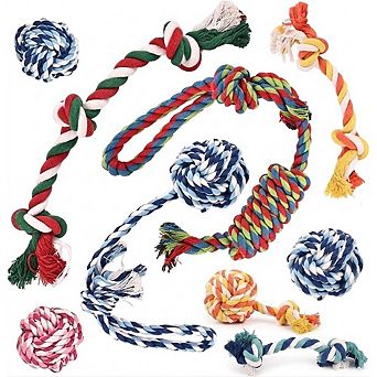 Dog Rope Toy Set, Durable Chew & Tug Training Toys