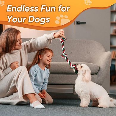 Dog Rope Toy Set, Durable Chew & Tug Training Toys