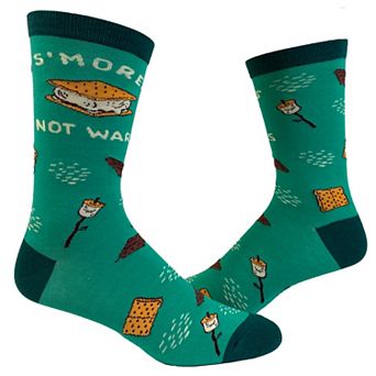 Men's S'mores Not Wars Socks Funny Campfire Dessert Treat Summer Graphic Footwear