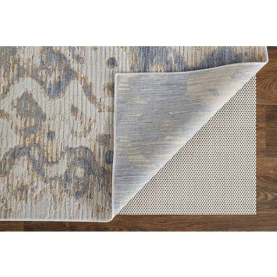 HomeRoots Rectangle Abstract Polyester Area Rug