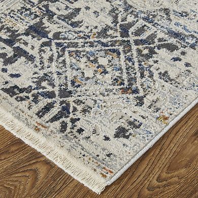 HomeRoots Rectangle Abstract Polypropylene Area Rug