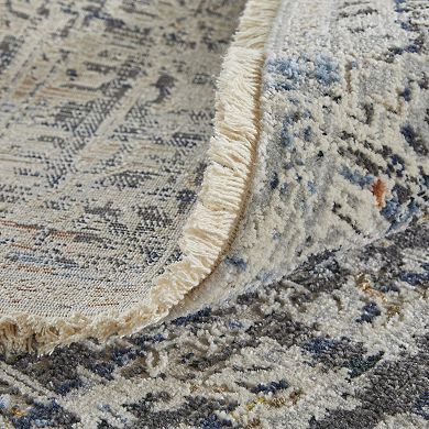 HomeRoots Rectangle Abstract Polypropylene Area Rug