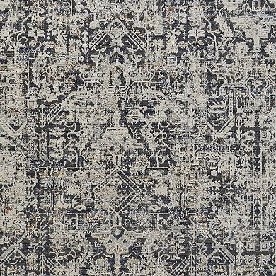 HomeRoots Rectangle Abstract Polypropylene Area Rug