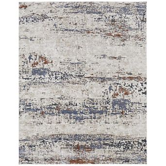 HomeRoots Rectangle Abstract Polypropylene Area Rug