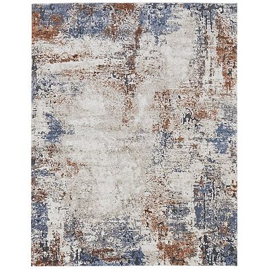 HomeRoots Rectangle Abstract Polypropylene Area Rug