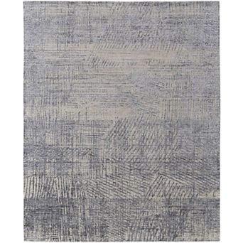 HomeRoots Rectangle Abstract Wool Blend Area Rug