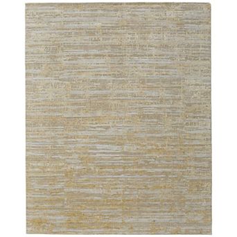 HomeRoots Rectangle Abstract Wool Blend Area Rug