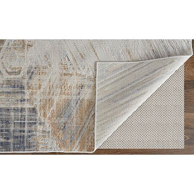 HomeRoots Rectangle Abstract Polyester Area Rug