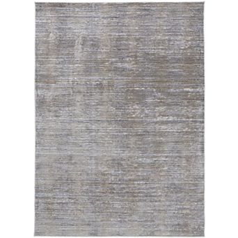 HomeRoots Rectangle Abstract Polyester Area Rug