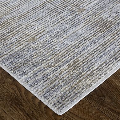 HomeRoots Rectangle Abstract Polyester Area Rug