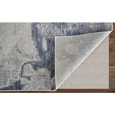 HomeRoots Rectangle Abstract Polyester Area Rug