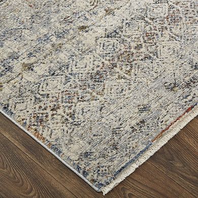 HomeRoots Rectangle Abstract Polypropylene Area Rug
