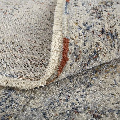 HomeRoots Rectangle Abstract Polypropylene Area Rug