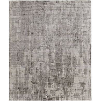 HomeRoots Rectangle Abstract Wool Blend Area Rug