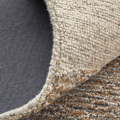 HomeRoots Rectangle Abstract Wool Area Rug