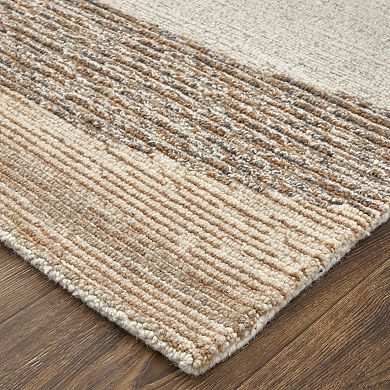 HomeRoots Rectangle Abstract Wool Area Rug