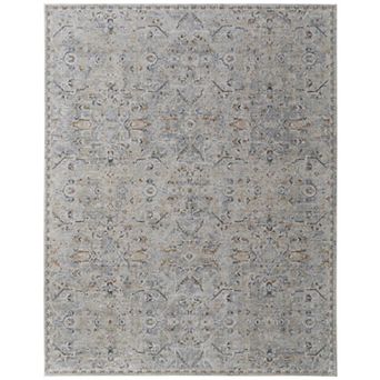 HomeRoots Rectangle Abstract Polyester Area Rug