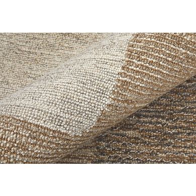 HomeRoots Rectangle Abstract Wool Area Rug