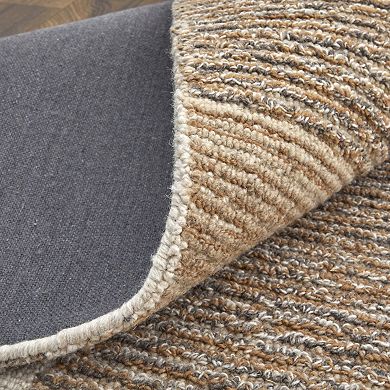 HomeRoots Rectangle Abstract Wool Area Rug