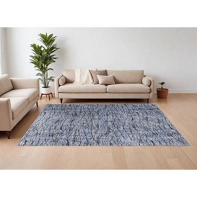 HomeRoots Rectangle Abstract Polypropylene Area Rug