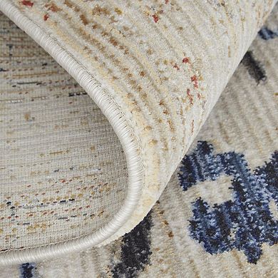 HomeRoots Rectangle Abstract Polypropylene Area Rug