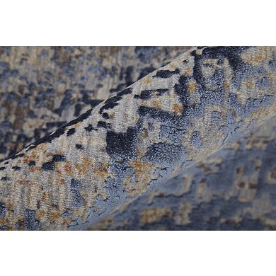 HomeRoots Rectangle Abstract Polyester Area Rug