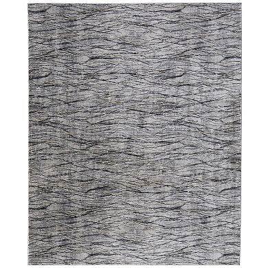 HomeRoots Rectangle Abstract Polypropylene Area Rug