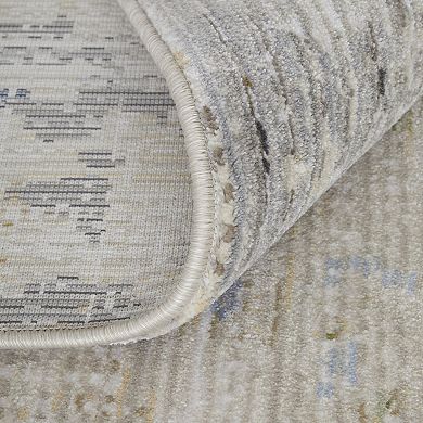 HomeRoots Rectangle Abstract Polypropylene Area Rug