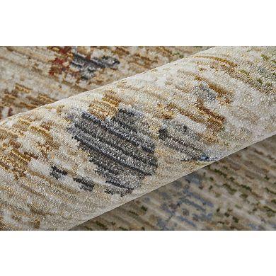 HomeRoots Rectangle Abstract Polypropylene Area Rug
