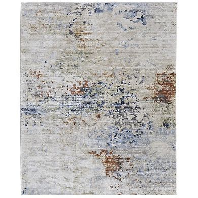 HomeRoots Rectangle Abstract Polypropylene Area Rug