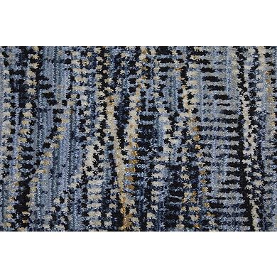 HomeRoots Rectangle Abstract Polypropylene Area Rug