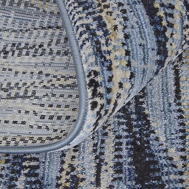 HomeRoots Rectangle Abstract Polypropylene Area Rug