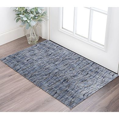 HomeRoots Rectangle Abstract Polypropylene Area Rug