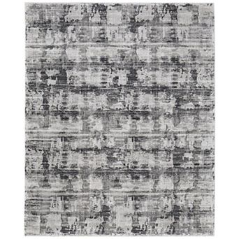 HomeRoots Rectangle Abstract Polypropylene Area Rug