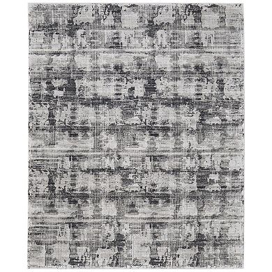 HomeRoots Rectangle Abstract Polypropylene Area Rug