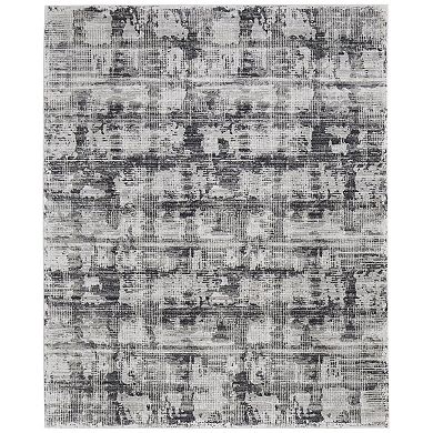 HomeRoots Rectangle Abstract Polypropylene Area Rug