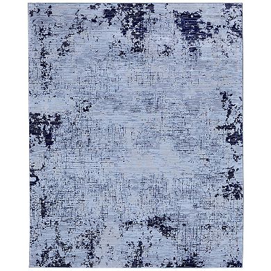 HomeRoots Rectangle Abstract Polypropylene Area Rug