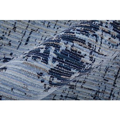 HomeRoots Rectangle Abstract Polypropylene Area Rug