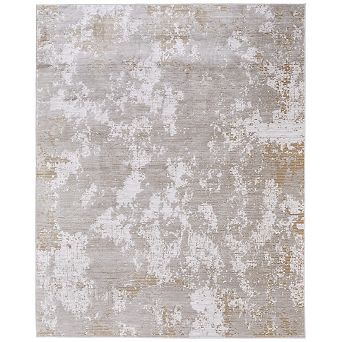 HomeRoots Rectangle Abstract Polypropylene Area Rug