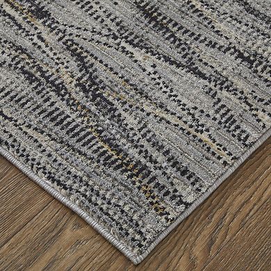 HomeRoots Rectangle Abstract Polypropylene Area Rug