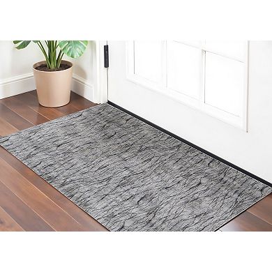 HomeRoots Rectangle Abstract Polypropylene Area Rug